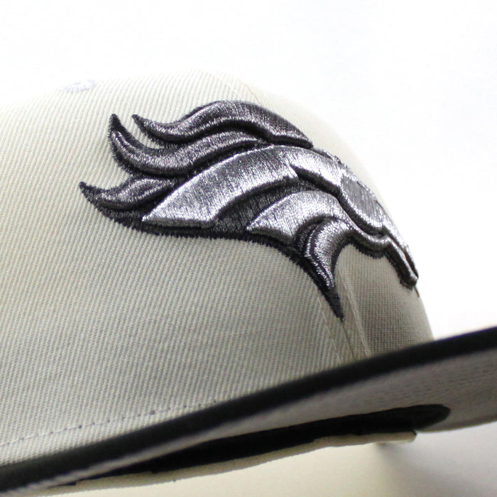 Denver Broncos Kick Off 1994 New Era 59Fifty Fitted Hat (Chrome White Black Gray Under Brim)