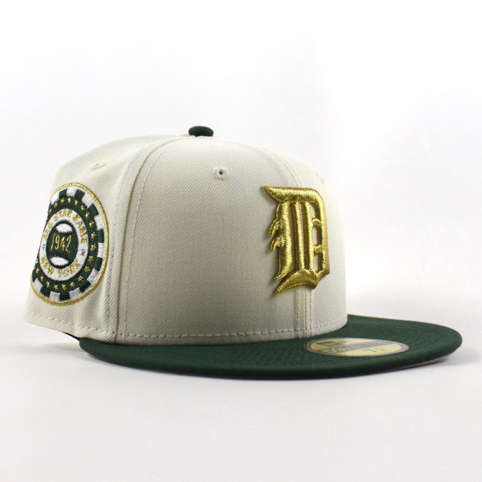 Detroit Tigers 1942 All Star Game Poker Chip New Era 59Fifty Fitted Hat (Chrome White Mountain Green Gray Under Brim)