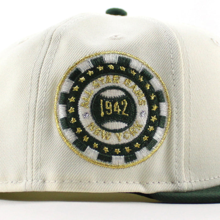 Detroit Tigers 1942 All Star Game Poker Chip New Era 59Fifty Fitted Hat (Chrome White Mountain Green Gray Under Brim)