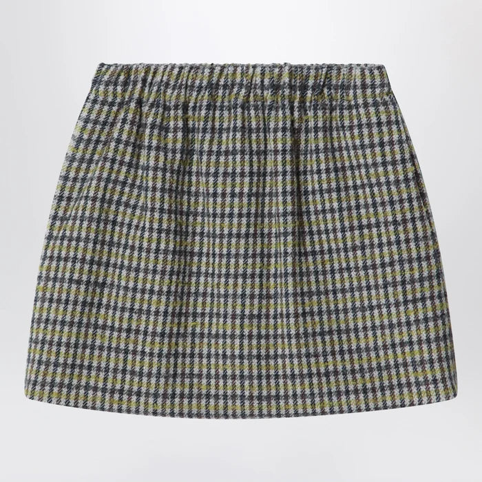 Douuod - Checked skirt in a wool blend