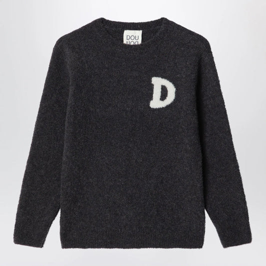Douuod - Ebony brown bouclé knit sweater Brand 4Y
