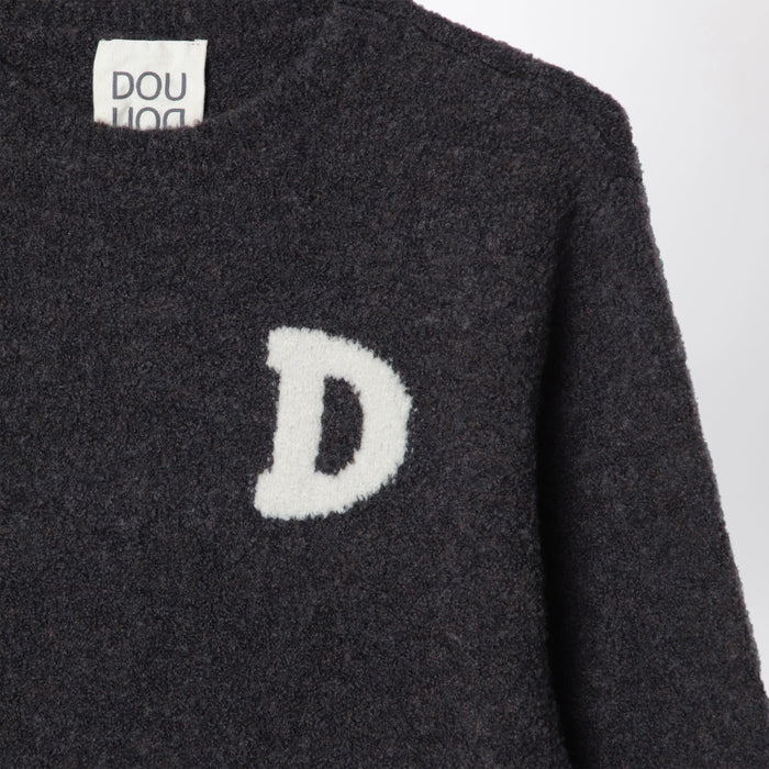 Douuod - Ebony brown bouclé knit sweater
