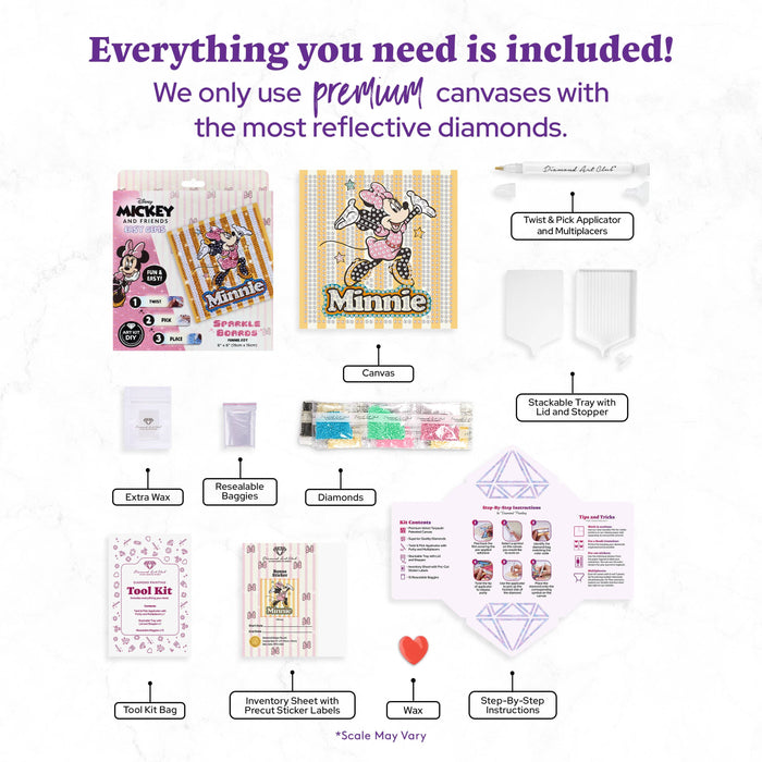 Easy Gem™ Sparkle Boards – Minnie™ Joy - Diamond Art Club DIY Kit