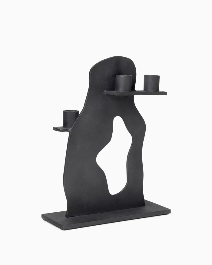 Erode Candle Holder - Black