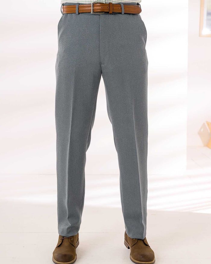 Expandaband Cavalry Twill Trousers - Mid Grey - Country Collection