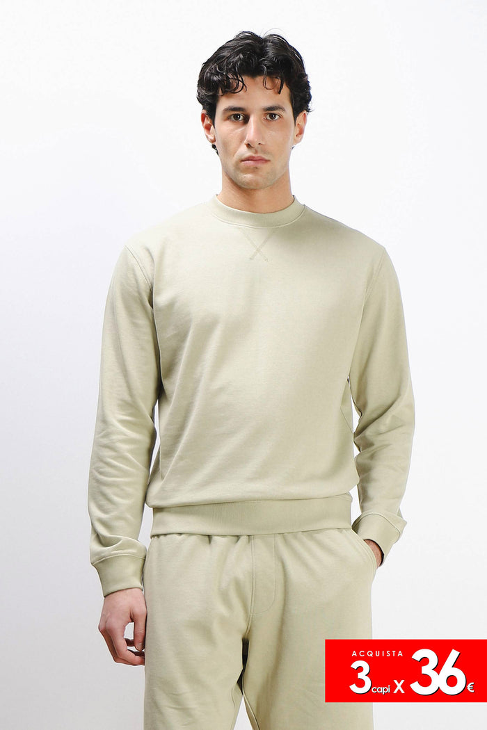 FELPA GIROCOLLO BASIC KAKI
