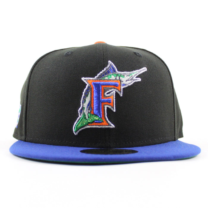 Florida Marlins x Florida Gators New Era 59Fifty Fitted Hat (Black Royal Blue Green Under brim)