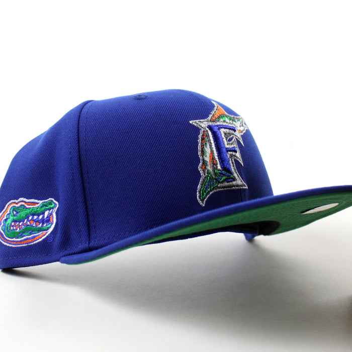 Florida Marlins x Florida Gators New Era 59Fifty Fitted Hat (Royal Blue Green Under brim)