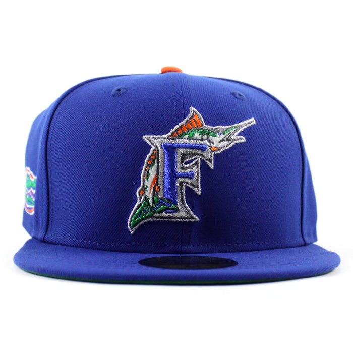 Florida Marlins x Florida Gators New Era 59Fifty Fitted Hat (Royal Blue Green Under brim)