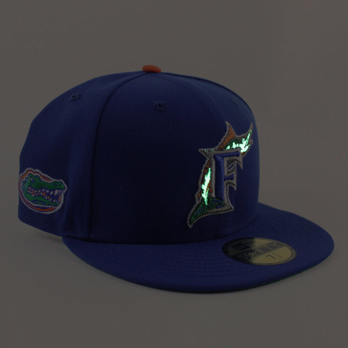 Florida Marlins x Florida Gators New Era 59Fifty Fitted Hat (Royal Blue Green Under brim)