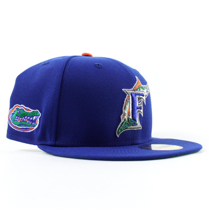 Florida Marlins x Florida Gators New Era 59Fifty Fitted Hat (Royal Blue Green Under brim)