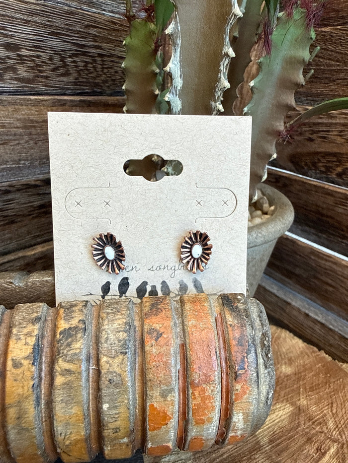 Fluted Oval Mini Stud Earrings -  4 Colors