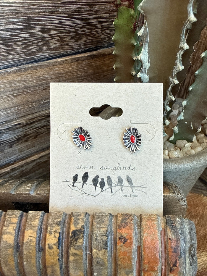 Fluted Oval Mini Stud Earrings -  4 Colors