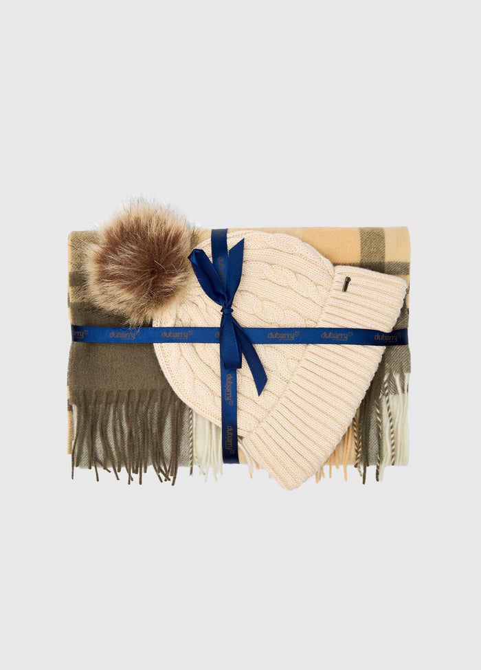 Foley Matching hat and scarf gift set - Dusky Green