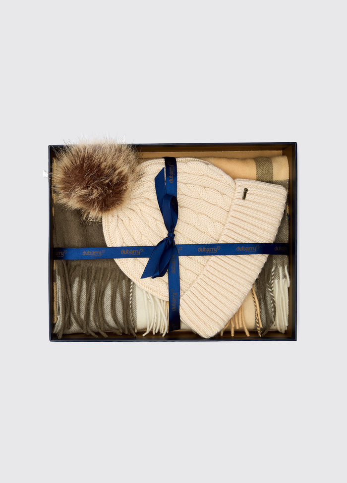 Foley Matching hat and scarf gift set - Dusky Green