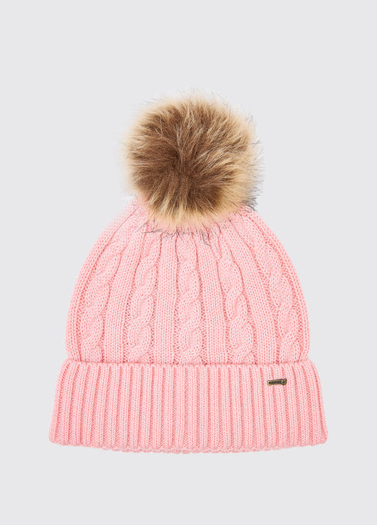 Forester Knitted bobble hat - Dusky Rose