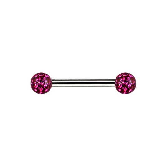 14g Titanium Ferido Jewel Bar Fuchsia 12mm / Titanium / Fuchsia Barbell