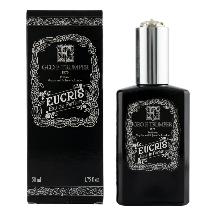 Geo F. Trumper Eucris 50 ml parfyme i svart eske med hvit blomsteretikett