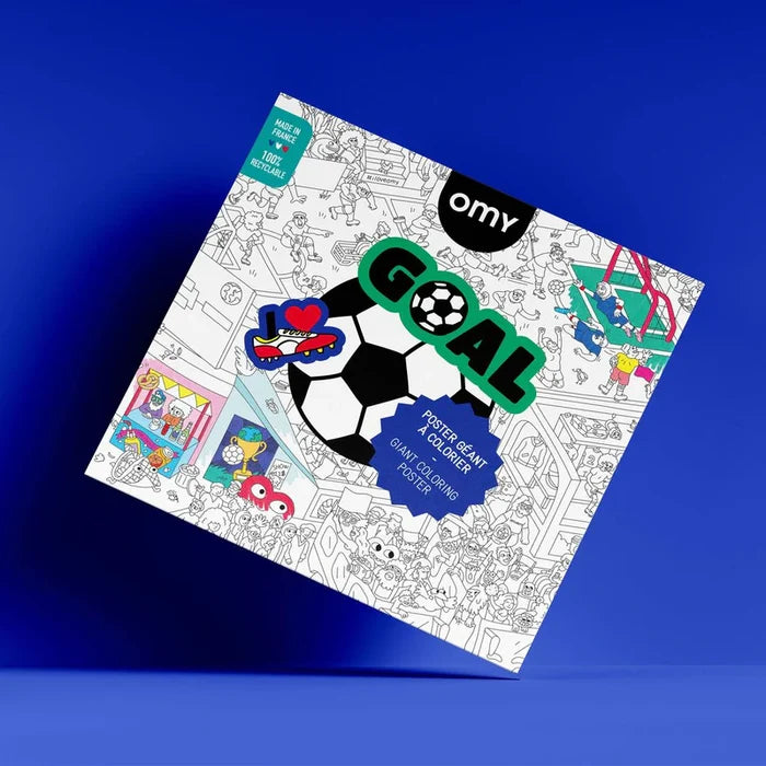 Giant Colouring Poster - Recycled Paper - Football/Goal