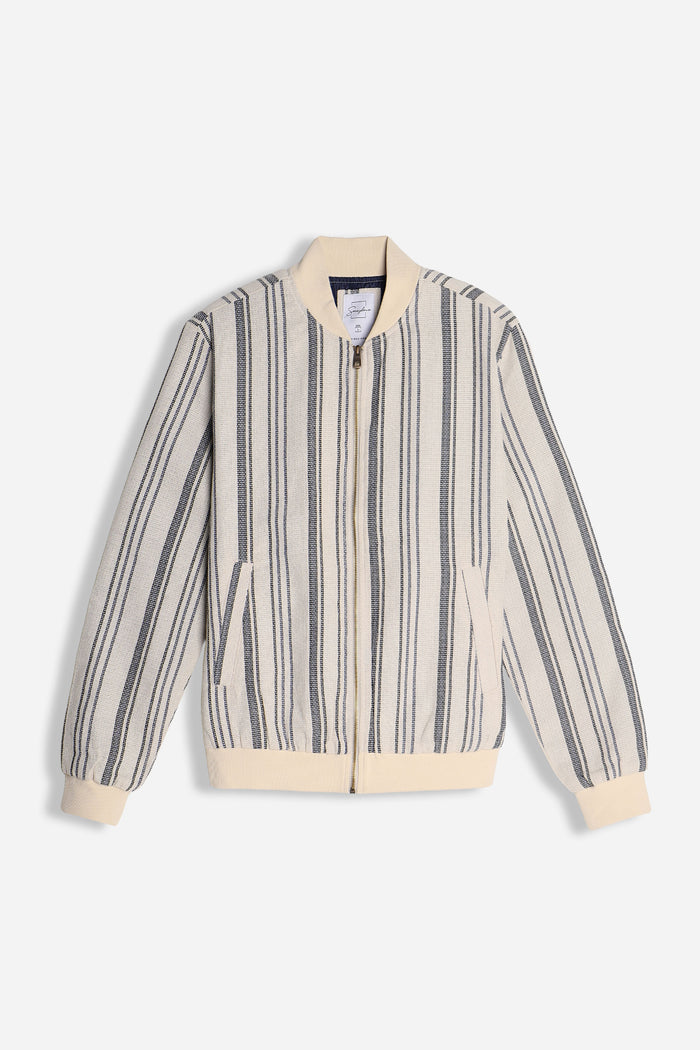 GIUBBOTTO BOMBER MISTO LINO F-BEIGE