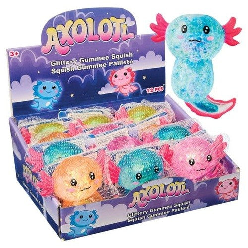 Glitter Gummee Squish Axolotl