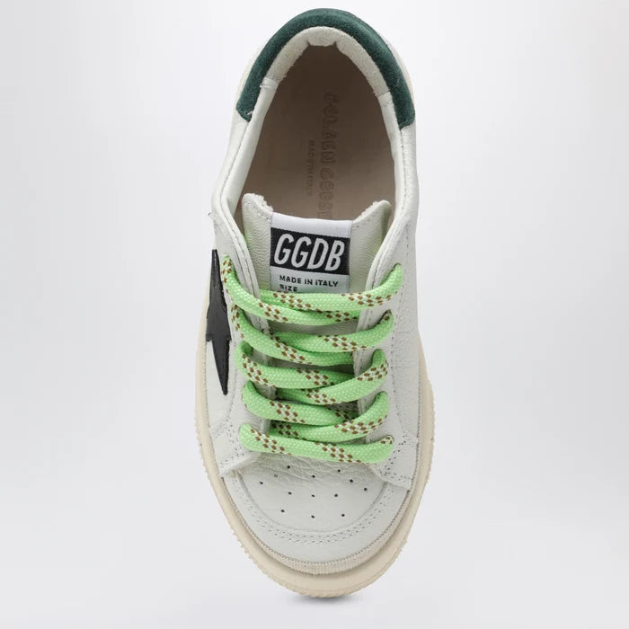 Golden Goose - May sneakers in white/black/green leather