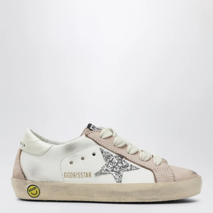 Golden Goose - Super-Star sneakers in white/pink/silver