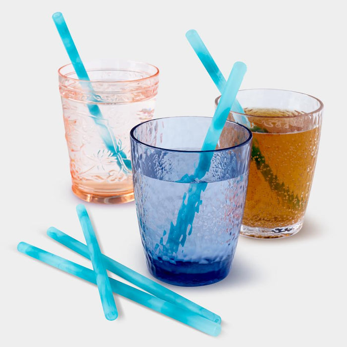 GoSili Reusable Silicone Straws, Ocean, Standard 6 pack