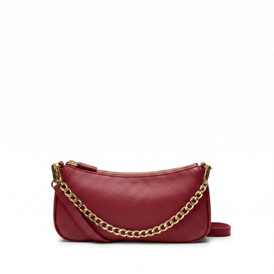 Greta Chain Small Pochette Garnet Red