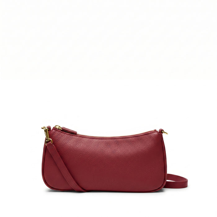 Greta Chain Small Pochette Garnet Red