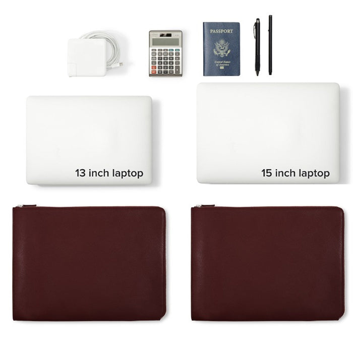 Gusseted Document and Laptop Holder Bordeaux