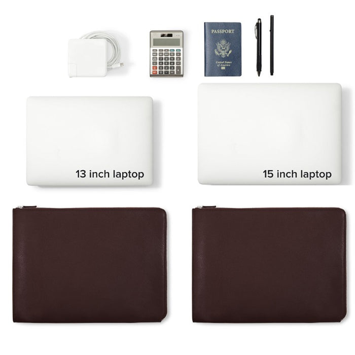 Gusseted Document and Laptop Holder Brown