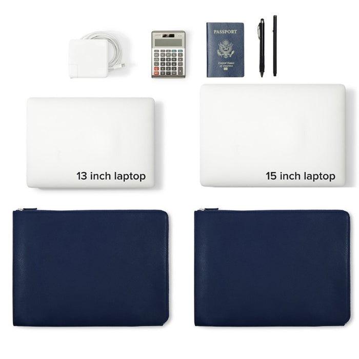 Gusseted Document and Laptop Holder Navy Blue