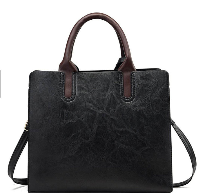 H1582 - Black Fashion Handbag Set