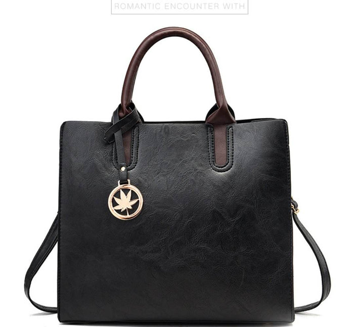 H1582 - Black Fashion Handbag Set