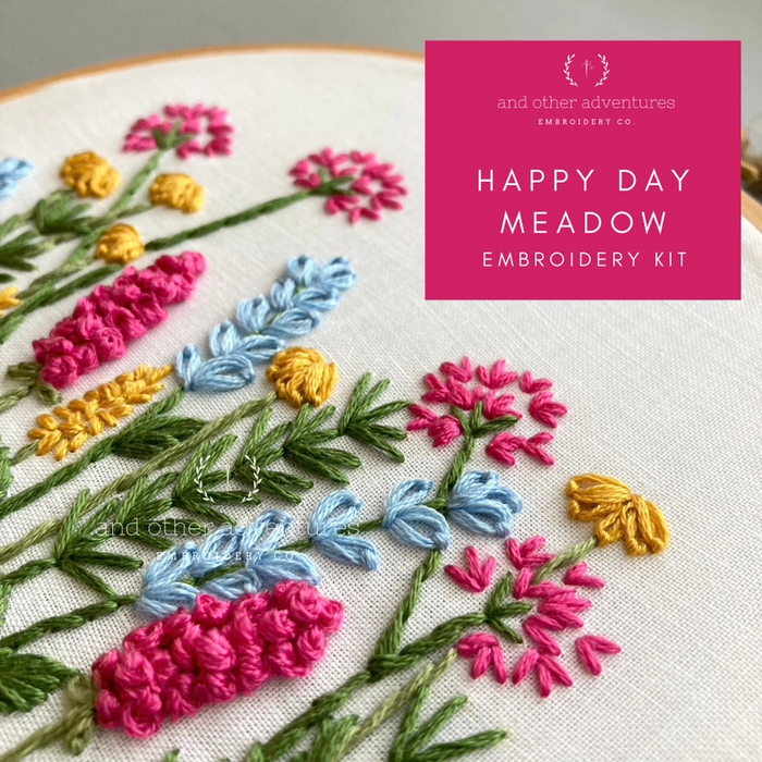 Happy Day Meadow Hand Embroidery Kit #4087WS