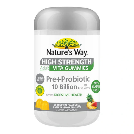 Nature's Way High Strength Adult Vita Gummies container on a white background