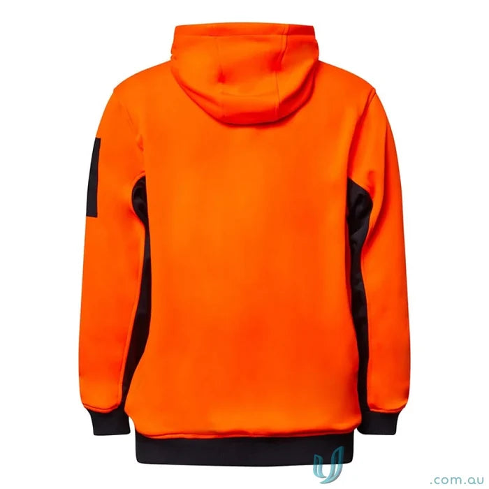 Orange and black hivis zip hoodie perfect for workcraft hivis zip and road work gear