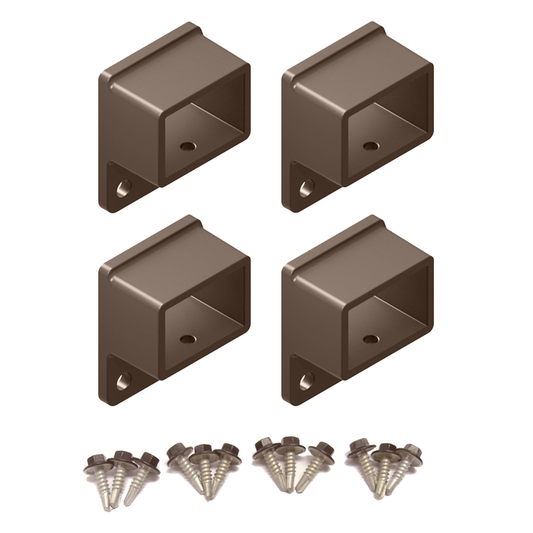 HOMESAFE Flat Top Pool Fencing Brackets - 38 x 25mm Fence Bracket - Raked - Jasper - Image 1