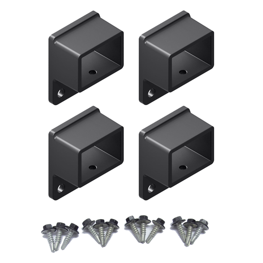 HOMESAFE Flat Top Pool Fencing Brackets - 38 x 25mm Fence Bracket - Raked - Monument - Image 1