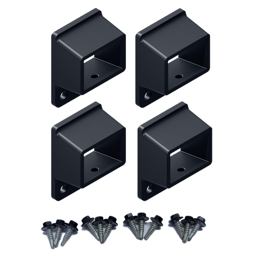 HOMESAFE Flat Top Pool Fencing Brackets - 38 x 25mm Fence Bracket - Standard - Ironstone - Image 1