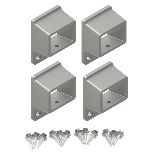 HOMESAFE Flat Top Pool Fencing Brackets - 38 x 25mm Fence Bracket - Standard - Shale Grey - Image 1