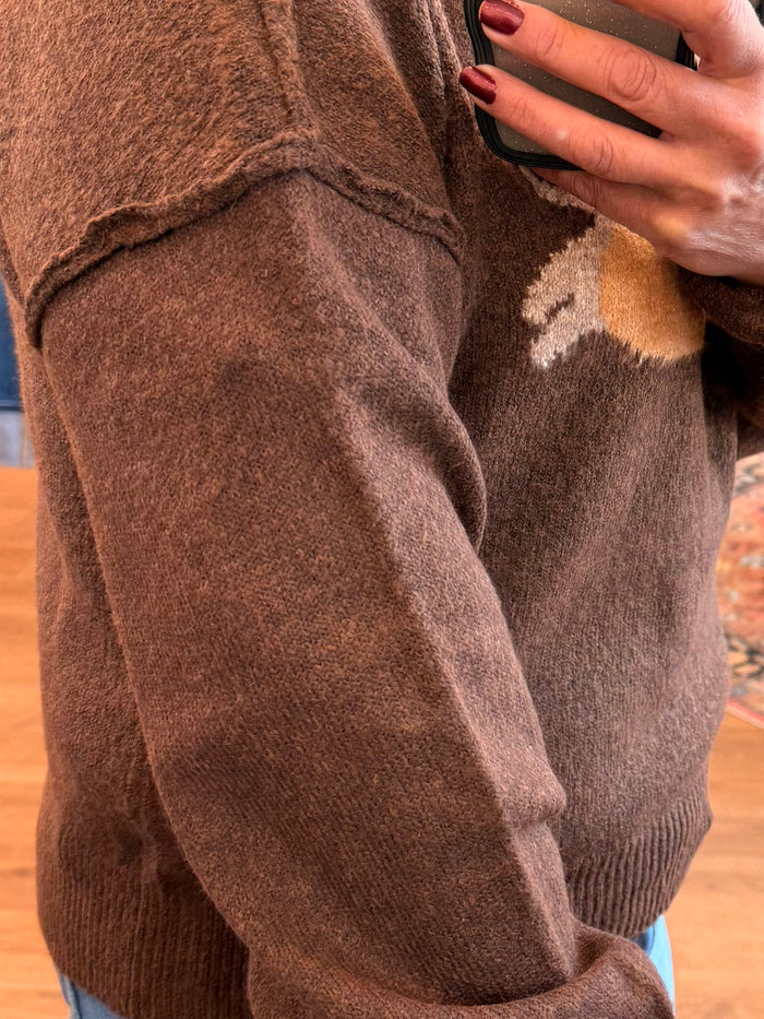 Hot Dog Dachsund Crew Neck Sweater