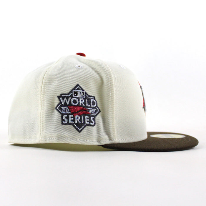 Houston Astros 2022 World Series New Era 59Fifty Fitted Hat (Chrome White Walnut Brown Gray Under Brim)
