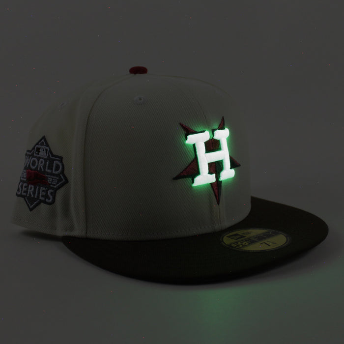 Houston Astros 2022 World Series New Era 59Fifty Fitted Hat (Chrome White Walnut Brown Gray Under Brim)