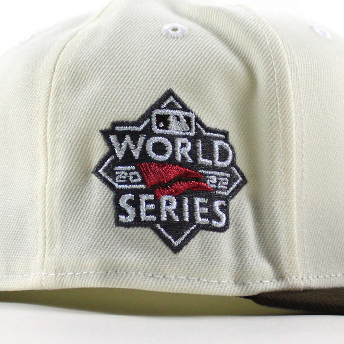 Houston Astros 2022 World Series New Era 59Fifty Fitted Hat (Chrome White Walnut Brown Gray Under Brim)