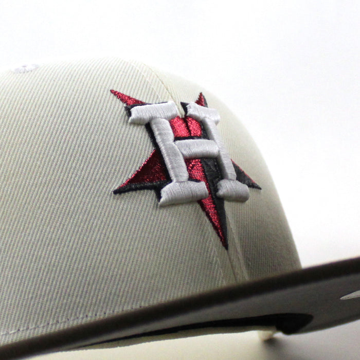 Houston Astros 2022 World Series New Era 59Fifty Fitted Hat (Chrome White Walnut Brown Gray Under Brim)