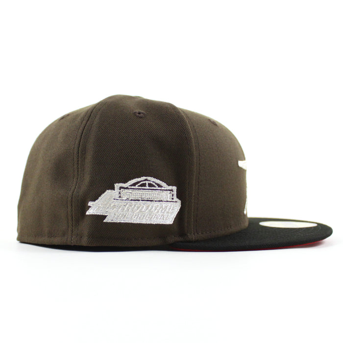 Houston Astros AstroDome New Era 59Fifty Fitted Hat (Walnut Black Red Under Brim)
