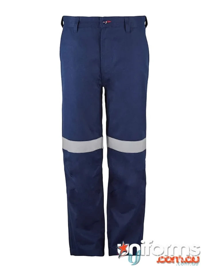 Navy workcraft HRC2 inherent straight leg pant FPV018 with reflective stripes