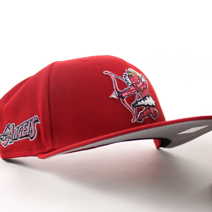 INLAND EMPIRE 66ERS x Anaheim Angels New Era 59Fifty Fitted Hat (Scarlet Red Gray Under Brim)
